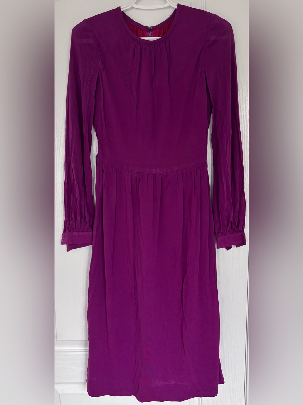 Vintage Deep Plum Long Sleeve Dress